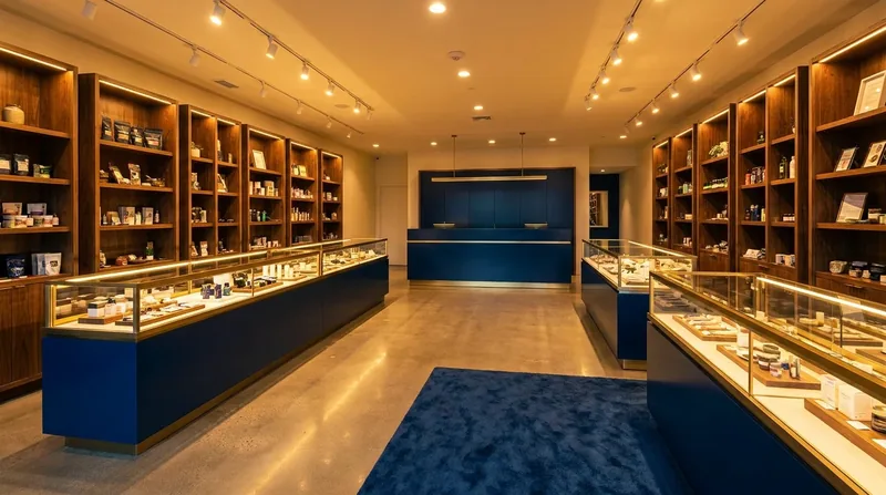 Licensed retail interior with glass display cases and wood shelving, Skill Games in Pennsylvania After the 2026 Supreme Court Ruling