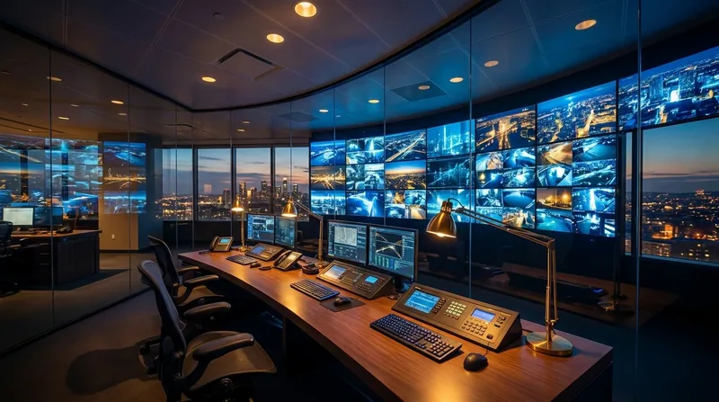 Security operations desk with a wall of camera monitors, How to Become a Bail Bondsman in Pennsylvania